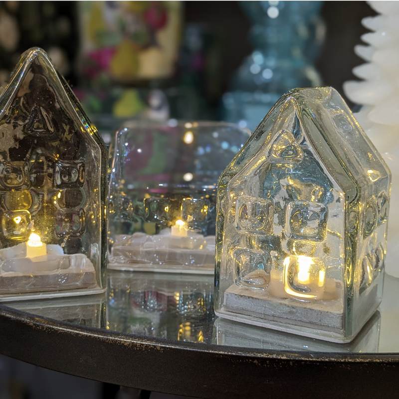 Glass Houses With LED Small in group