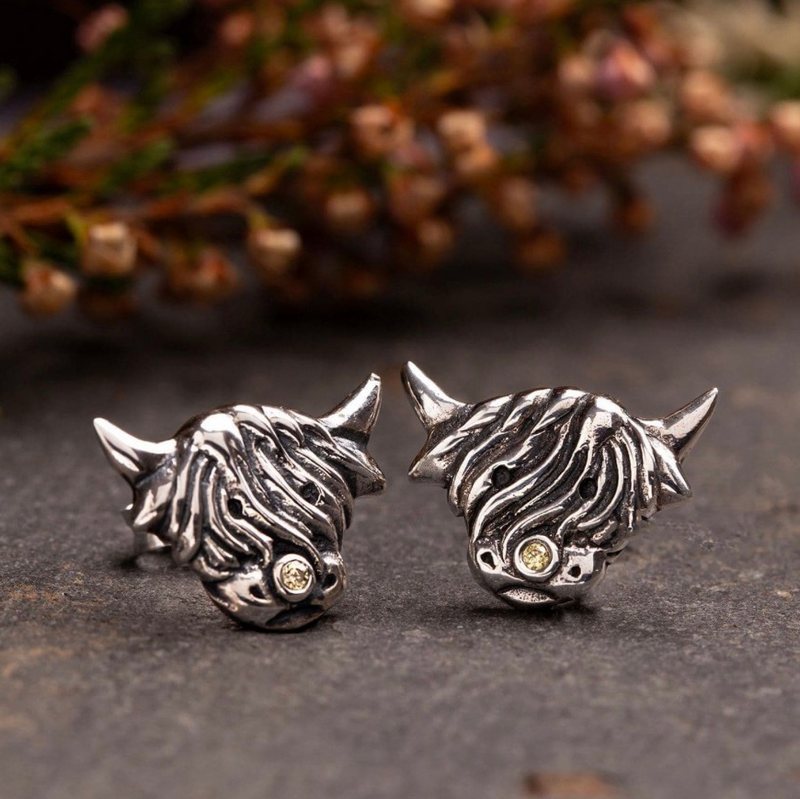 Hamilton & Young Highland Cow Stud Earrings HY2505 lifestyle