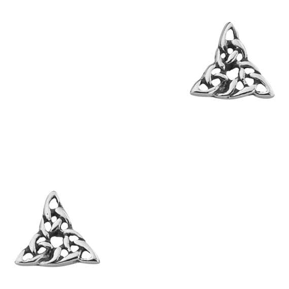 Hamilton & Young Jewellery Celtic Silver Stud Earrings Triangle Knot HY0129