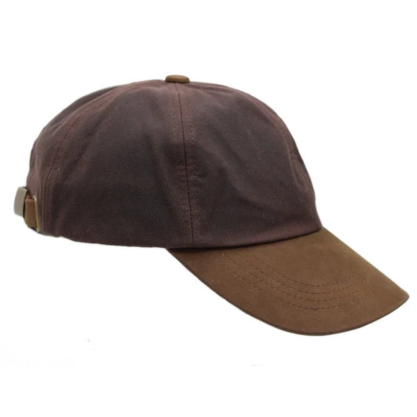 Heather Hats Baseball Cap Hamilton Wax Leather Brown ZH009-BROWN