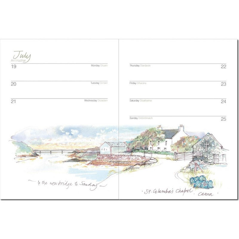 Hebridean Desk Diary 2027 by Mairi Hedderwick inside 2