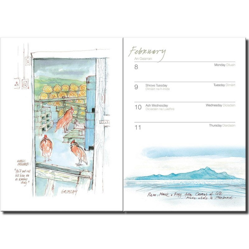 Hebridean Pocket Diary 2027 by Mairi Hedderwick inside 2