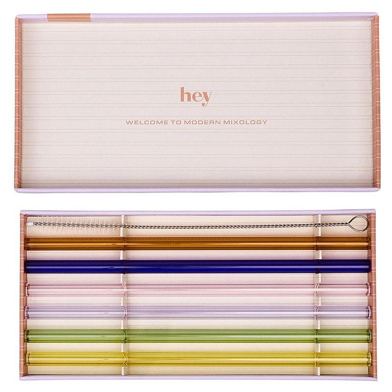 Here's How Dannie Glass Highball Straws HHC167 in box