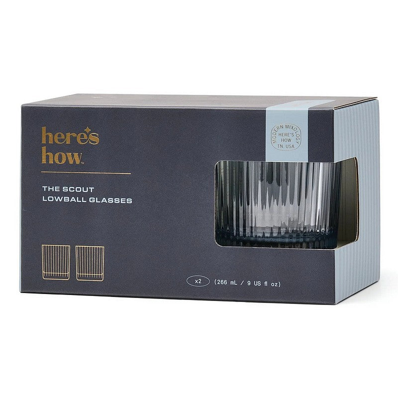 Here's How Scout Lowball Glass Set of 2 Blue HHC198 box front