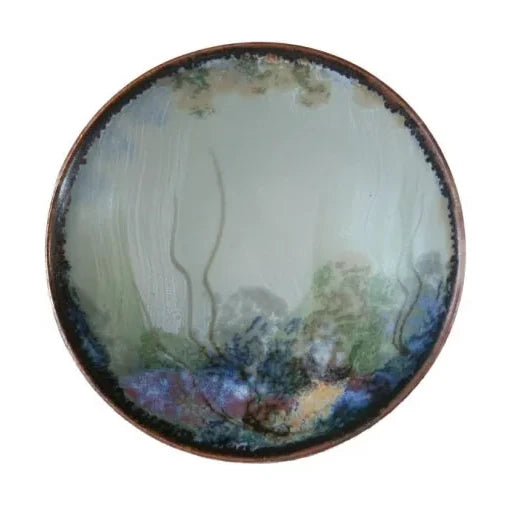 Highland Stoneware Celadon Rockpool Geo Dish Small 0523RPC front