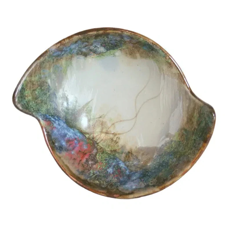 Highland Stoneware Celadon Rockpool Quaich 0522RPC front
