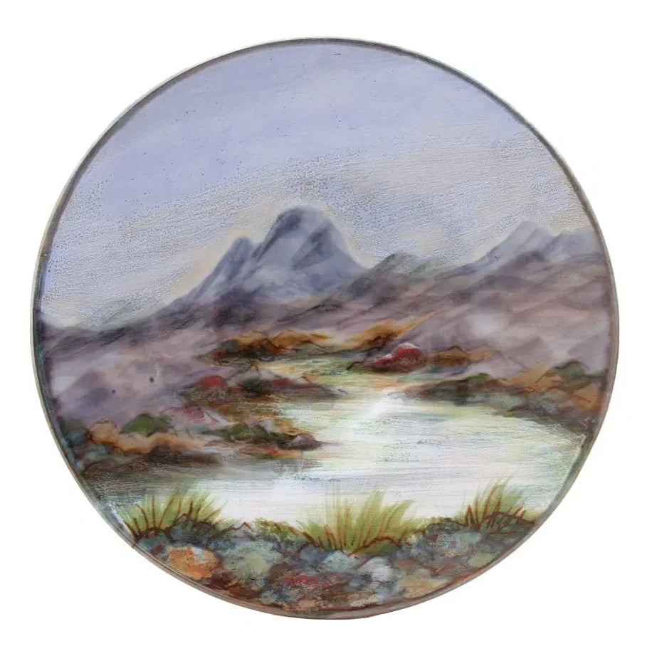 Highland Stoneware Landscape Geo Dish Large 0526LS front