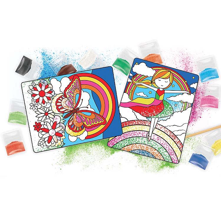 House Of Marbles Rainbow Sand Art 213261 in use