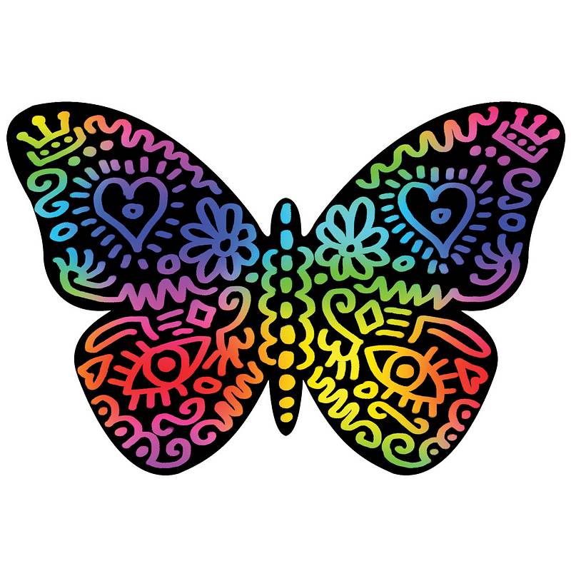 House Of Marbles Scratch Art Set Butterflies 220015 style 2