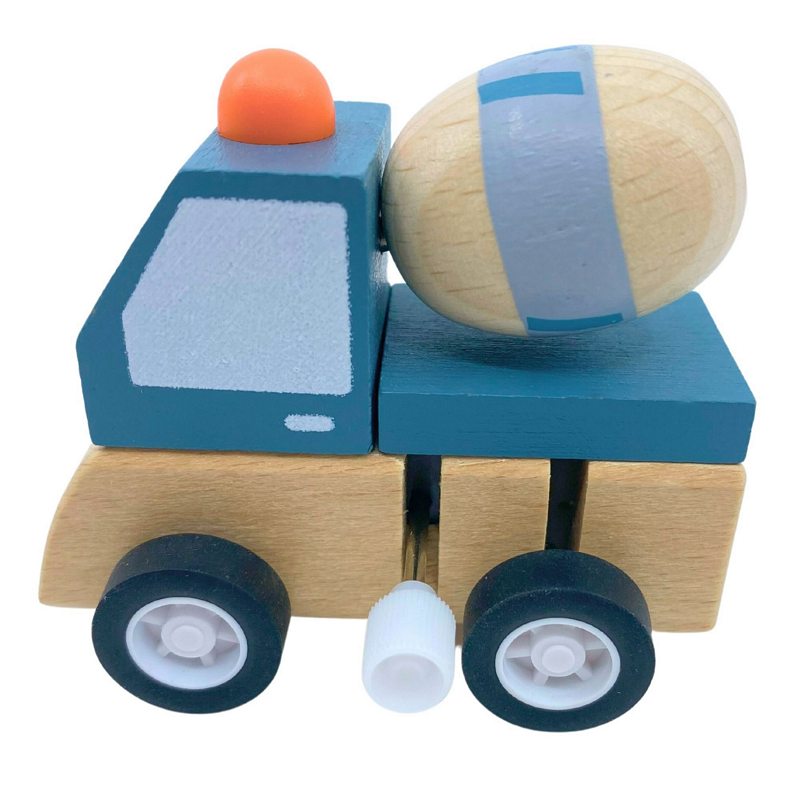 House Of Marbles Wooden Clockwork Construction Vehicles 220024 cement mixer rear
