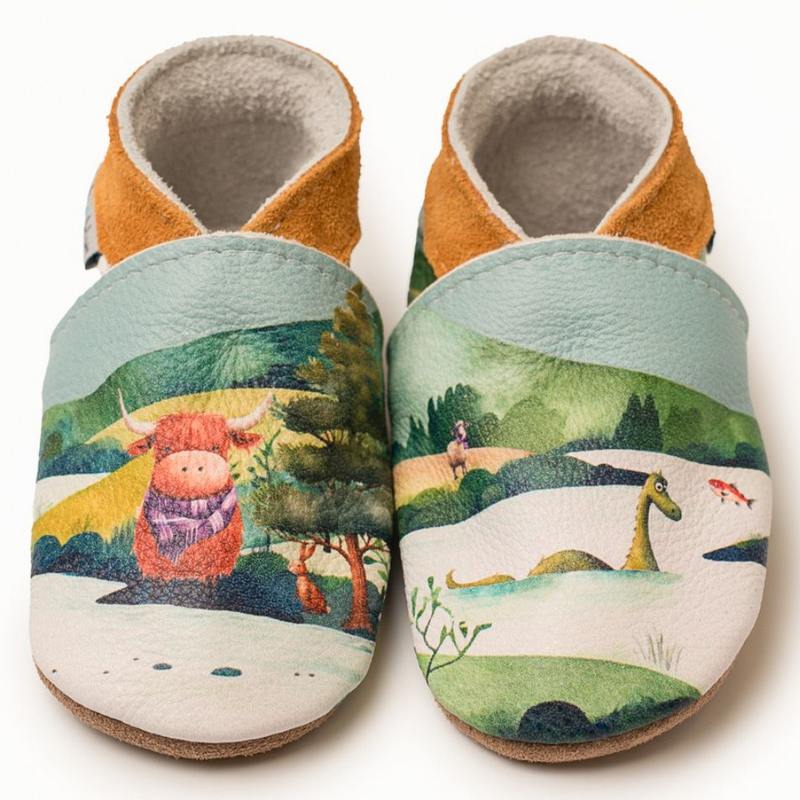 Inch Blue Highland Cow Baby Booties 4635 front