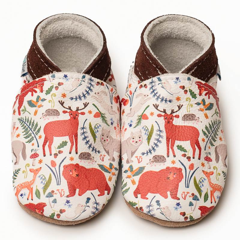 Inch Blue Stag and Friends Baby Booties 4612 front