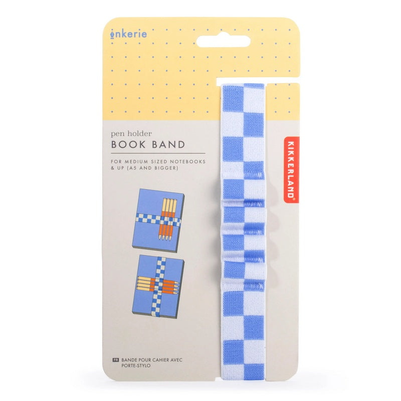 Inkerie Blue Pen Holder Book Band INK13-BL package
