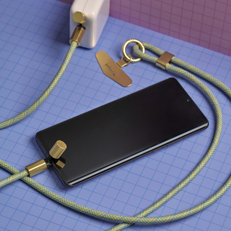 Inkerie Charge & Carry Phone Lanyard Blue INK38 lifestyle