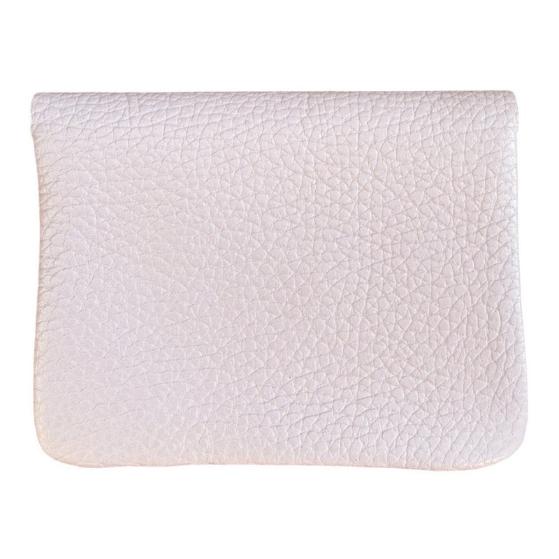 Italian Leather 3 Pocket Purse in Lilac rear