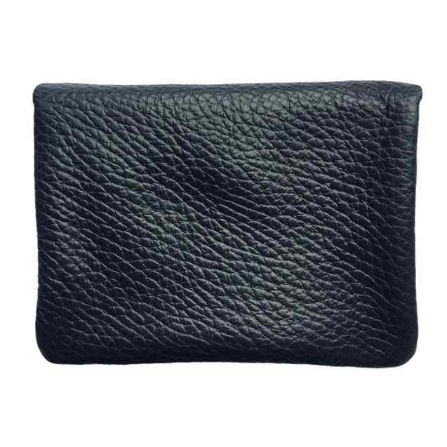 Italian Leather 3 Pocket Purse in Navy back