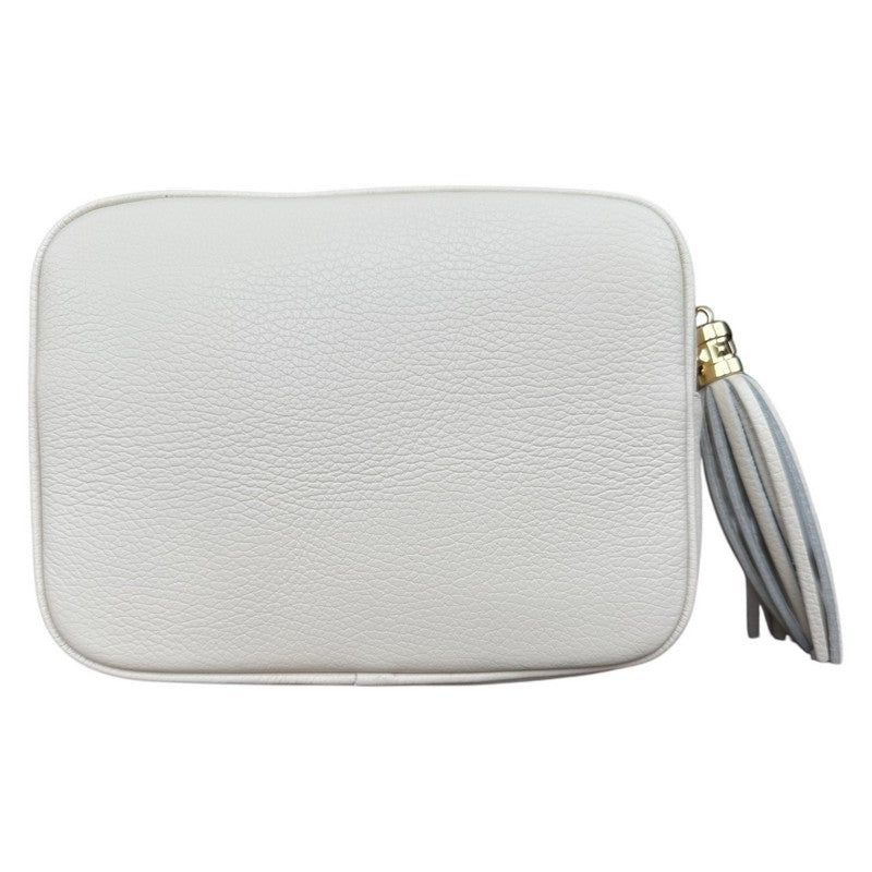 Italian Leather Big Box Bag Cream front