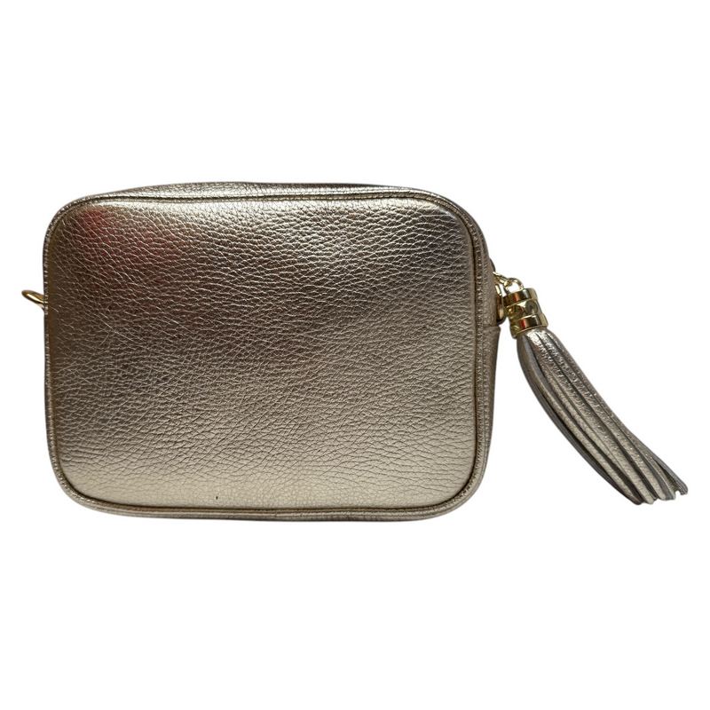 Italian Leather Big Box Bag in Gold front