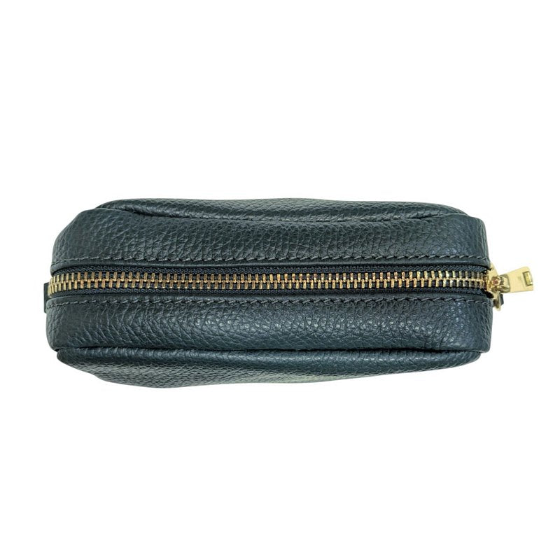 Italian Leather Box Bag in Dark Teal top