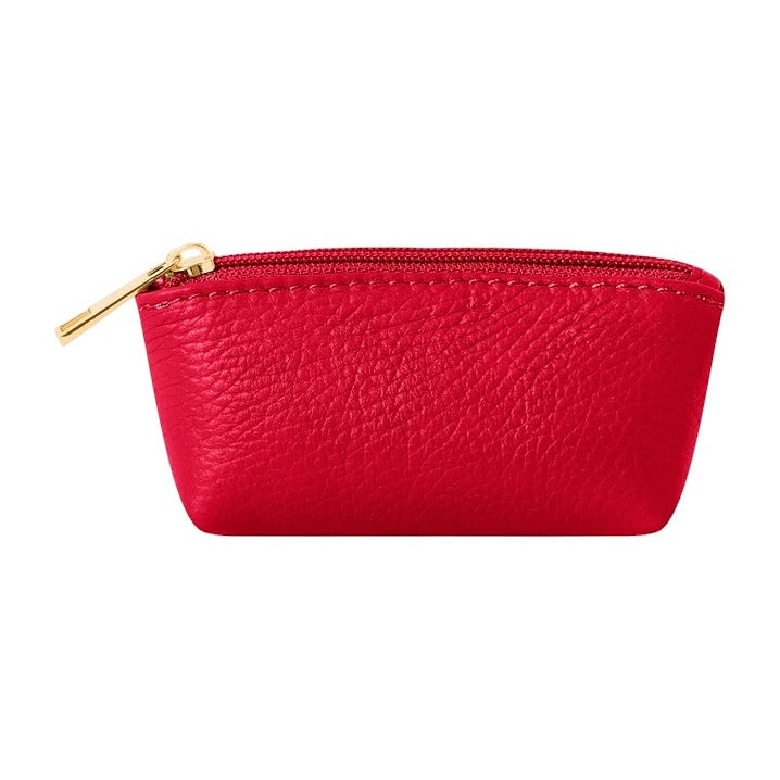 Italian Leather Coin Purse PS598 Red main