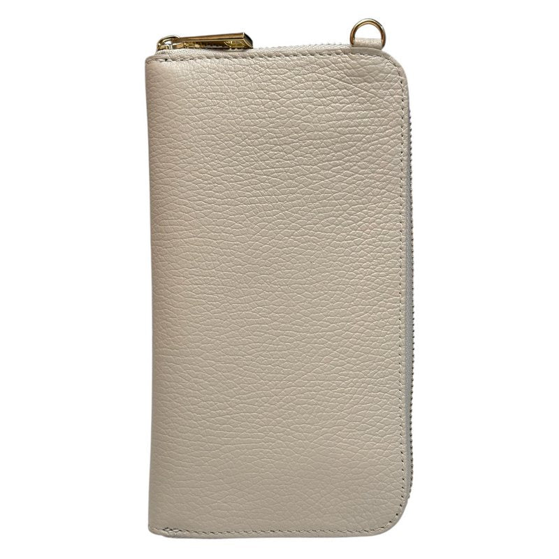 Italian Leather Cross-Body Purse Cream rear
