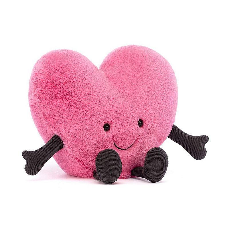 Jellycat Soft Amuseable Pink Heart Large A3HOTPH angled