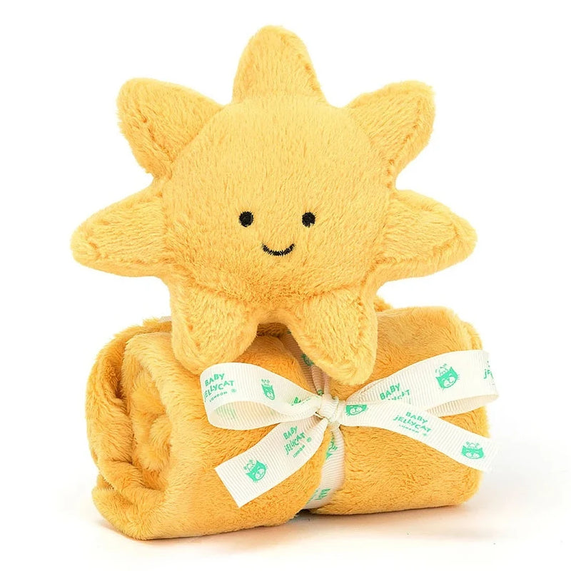 Jellycat Soft Toys Amuseable Sun Soother SO4SUN rolled front