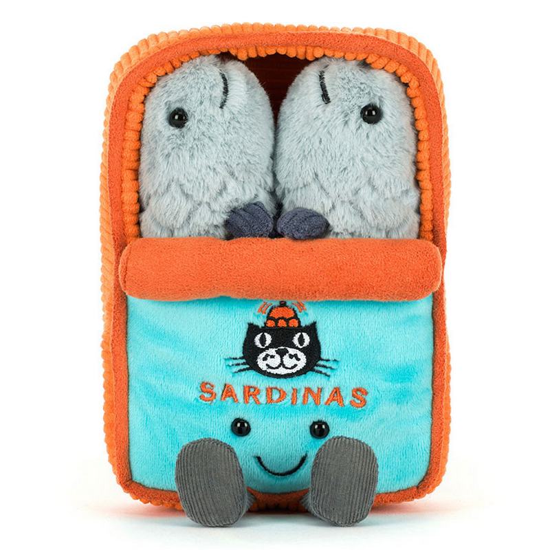Jellycat Soft Toys Amuseables Sardine Tin A4SDT front