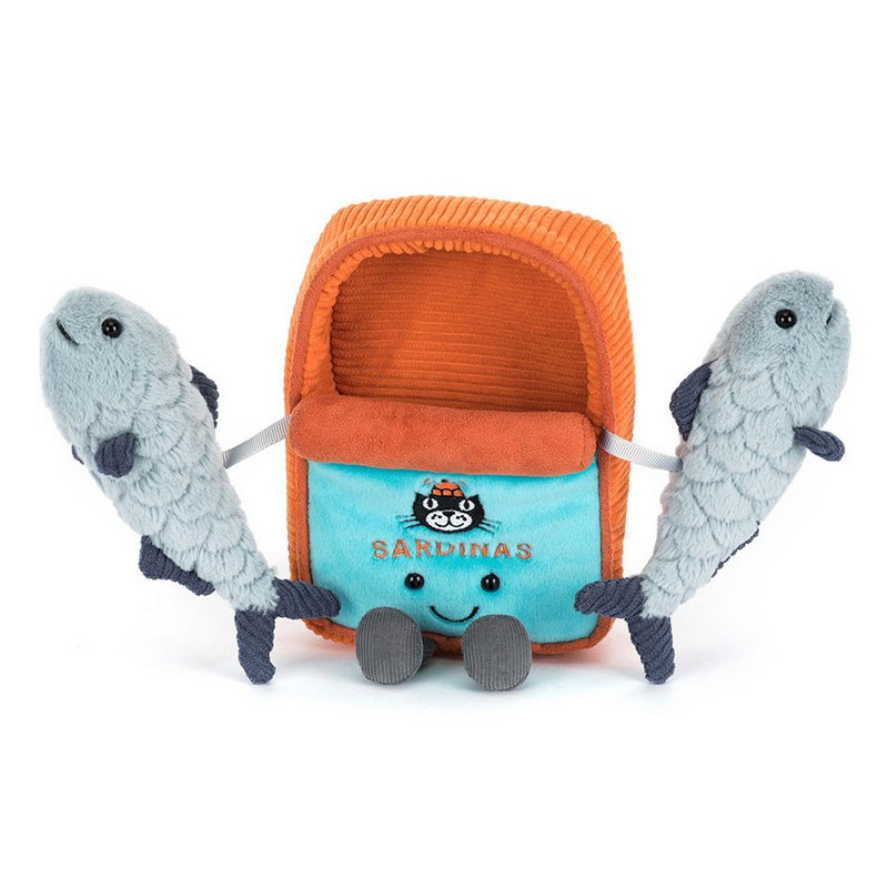 Jellycat Soft Toys Amuseables Sardine Tin A4SDT open