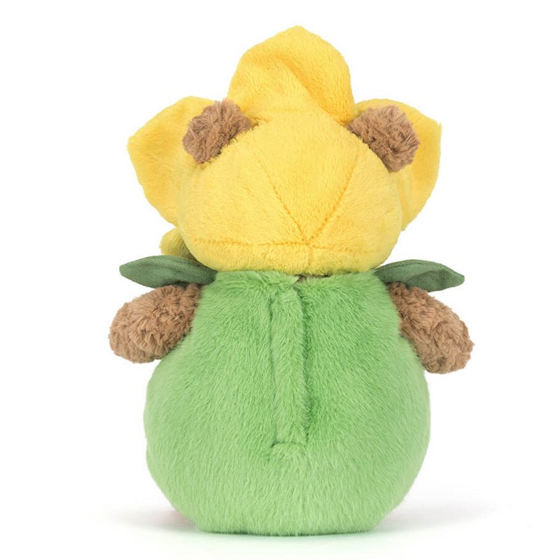 Jellycat Soft Toys Bartholomew Bear Daffodil Outfit BARM2FL rear