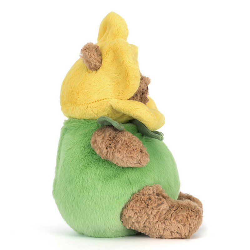 Jellycat Soft Toys Bartholomew Bear Daffodil Outfit BARM2FL side
