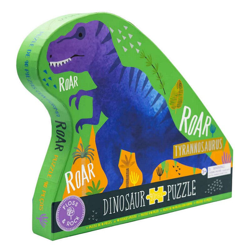Floss & Rock Jigsaw 40 Piece Shaped Tyranosaurus Dinosaur 45P6461