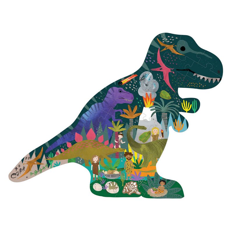Floss & Rock Jigsaw 40 Piece Shaped Tyranosaurus Dinosaur 45P6461