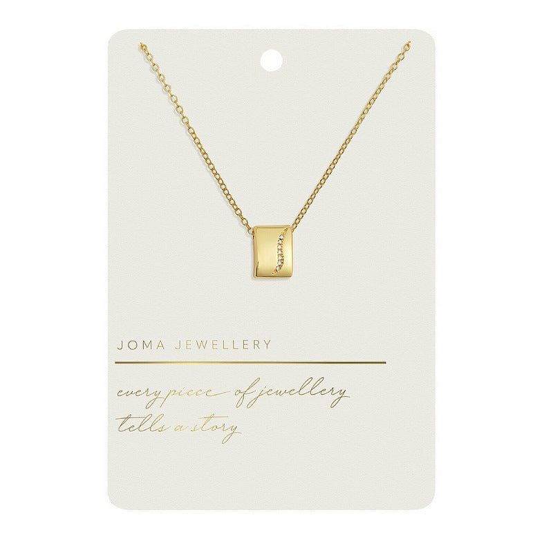 Joma 7728 Style Stories Pave Tag Necklace Gold-plated packaging