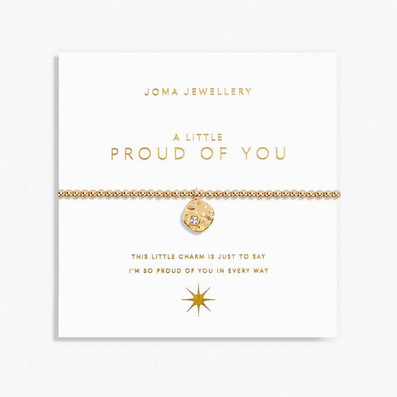 Joma Jewellery 6185 A Little Proud Of You Gold Bracelet on card