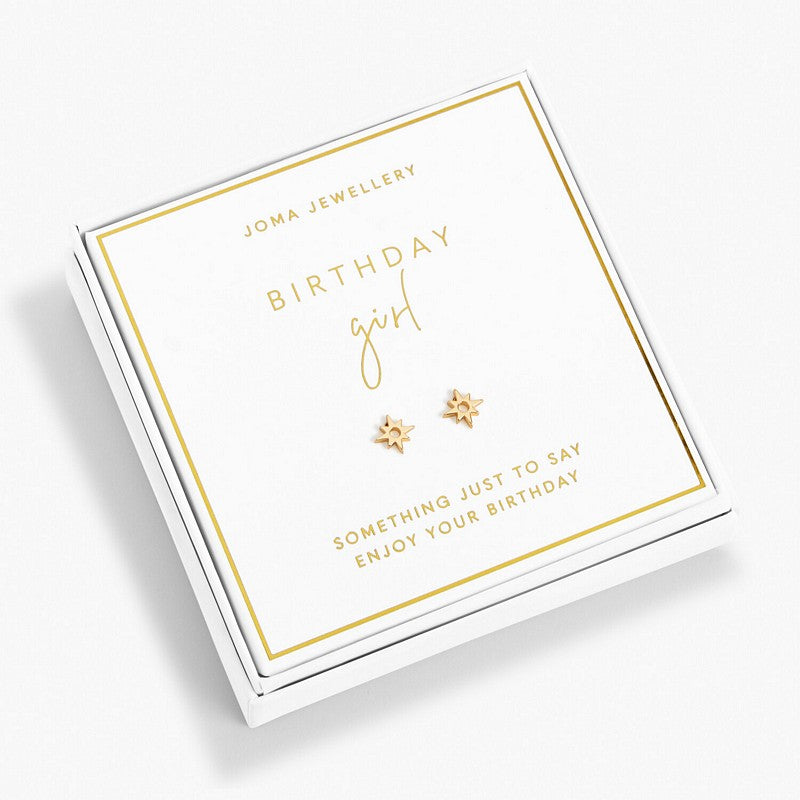 Joma Jewellery 6235 Beautifully Boxed Gold Earrings Birthday Girl in box