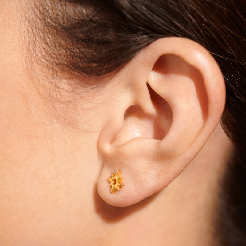 Joma Jewellery 6235 Beautifully Boxed Gold Earrings Birthday Girl on model