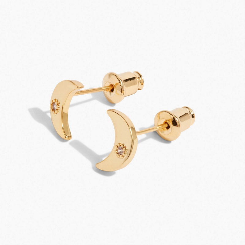 Joma Jewellery 6236 Beautifully Boxed Gold Earrings Love You To The Moon side view