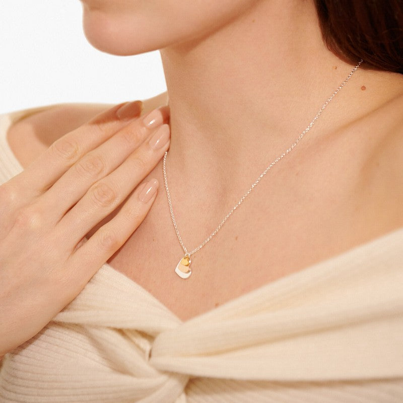 Joma Jewellery 6393 Graduating Hearts Necklace on model
