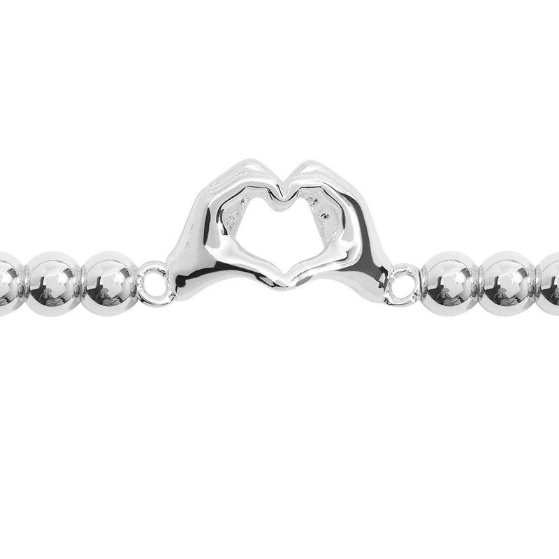 Joma Jewellery 7019 A Little Friendship Laughter Happiness Bracelet Silver detail