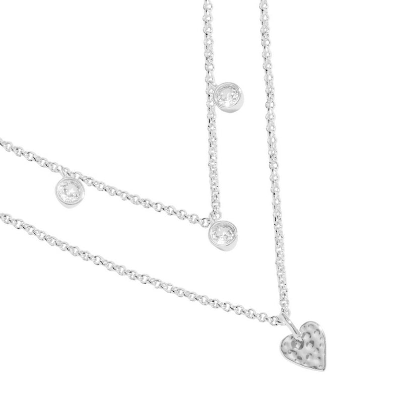 Joma Jewellery 8638 Lumia Hammered Heart Necklace main