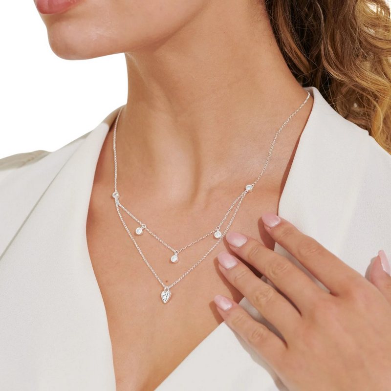 Joma Jewellery 8638 Lumia Hammered Heart Necklace model