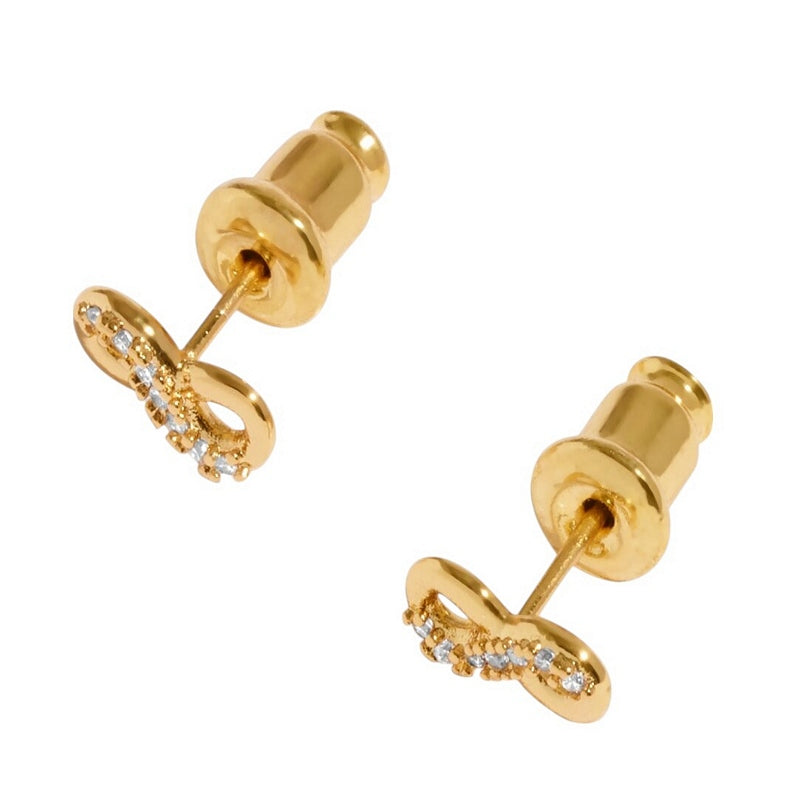 Joma Jewellery 8647 Lumia Infinity Stud Earrings Gold top