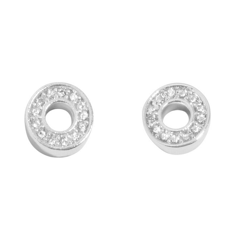 Joma Jewellery 8652 Lumia Circles Stud Earrings Silver front