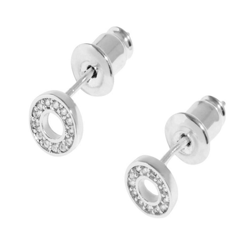 Joma Jewellery 8652 Lumia Circles Stud Earrings Silver top