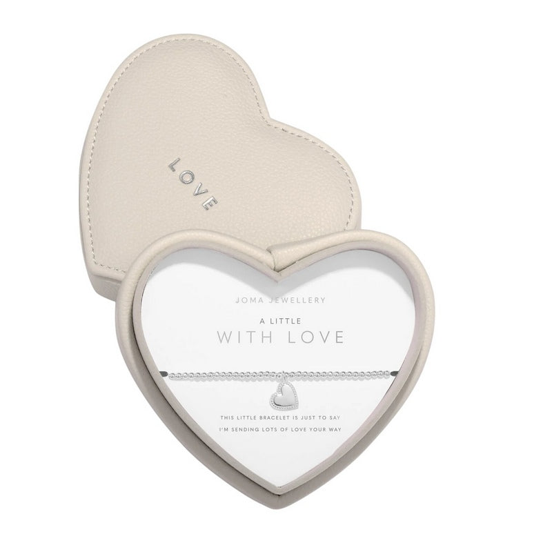 Joma Jewellery 8740 Jewellery Box Love Cream box open with bracelet