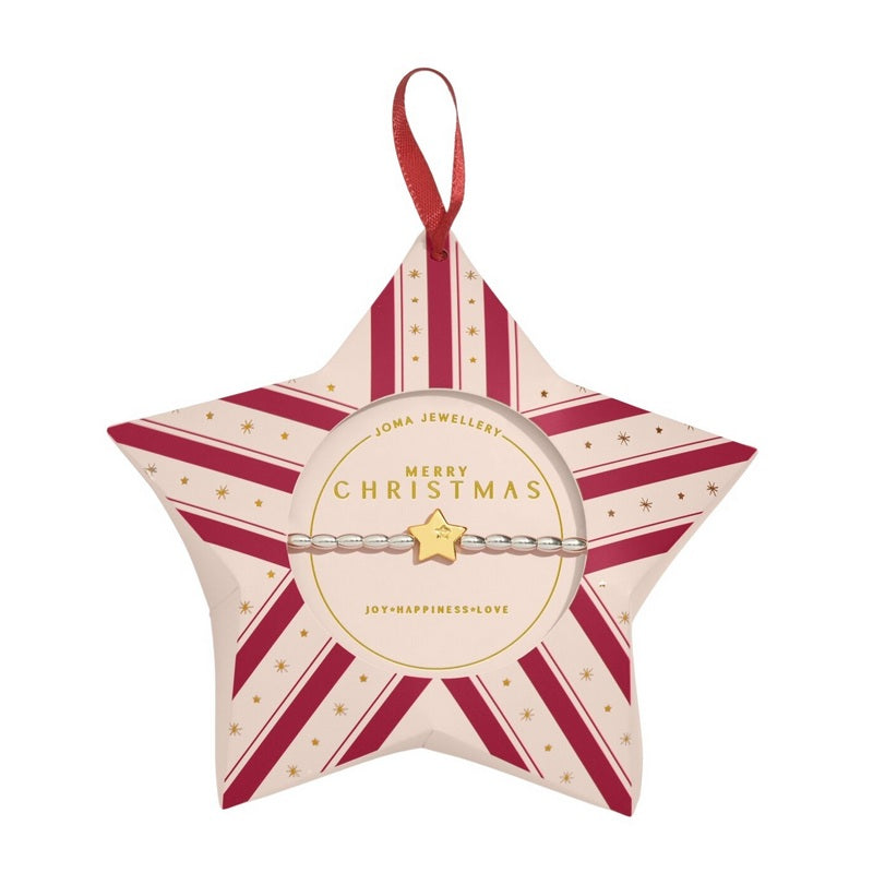 Joma Jewellery 9237 Christmas Wish Merry Christmas Bracelet Pink Red Star Bauble main