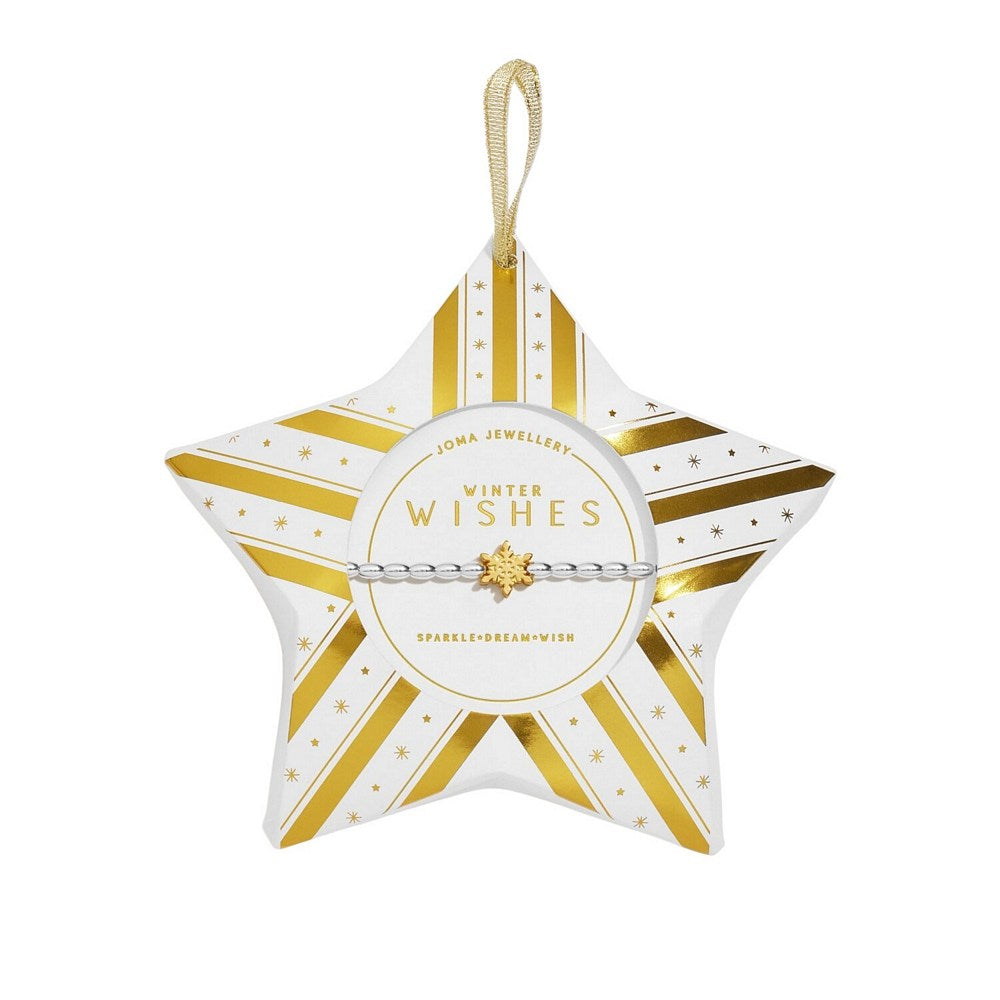 Joma Jewellery 9238 Christmas Wish Winter Wishes Bracelet White Star Bauble front