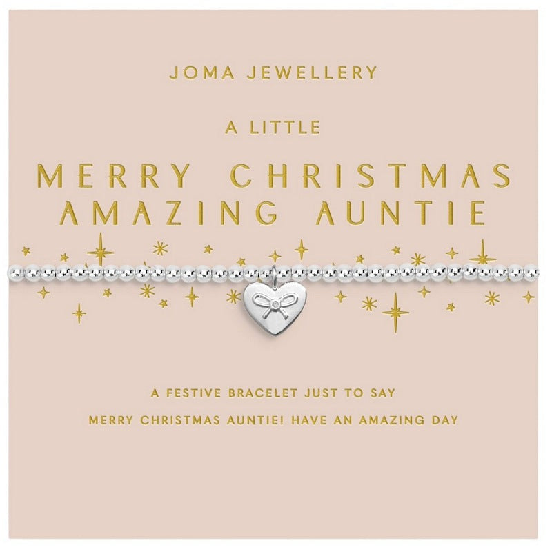 Joma Jewellery 9278 A Little Merry Christmas Amazing Auntie Bracelet front