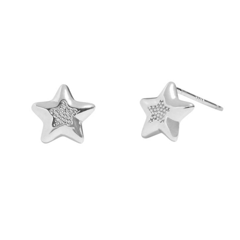 Joma Jewellery 9333 Merry Christmas Star Stud Earrings Red Bauble front